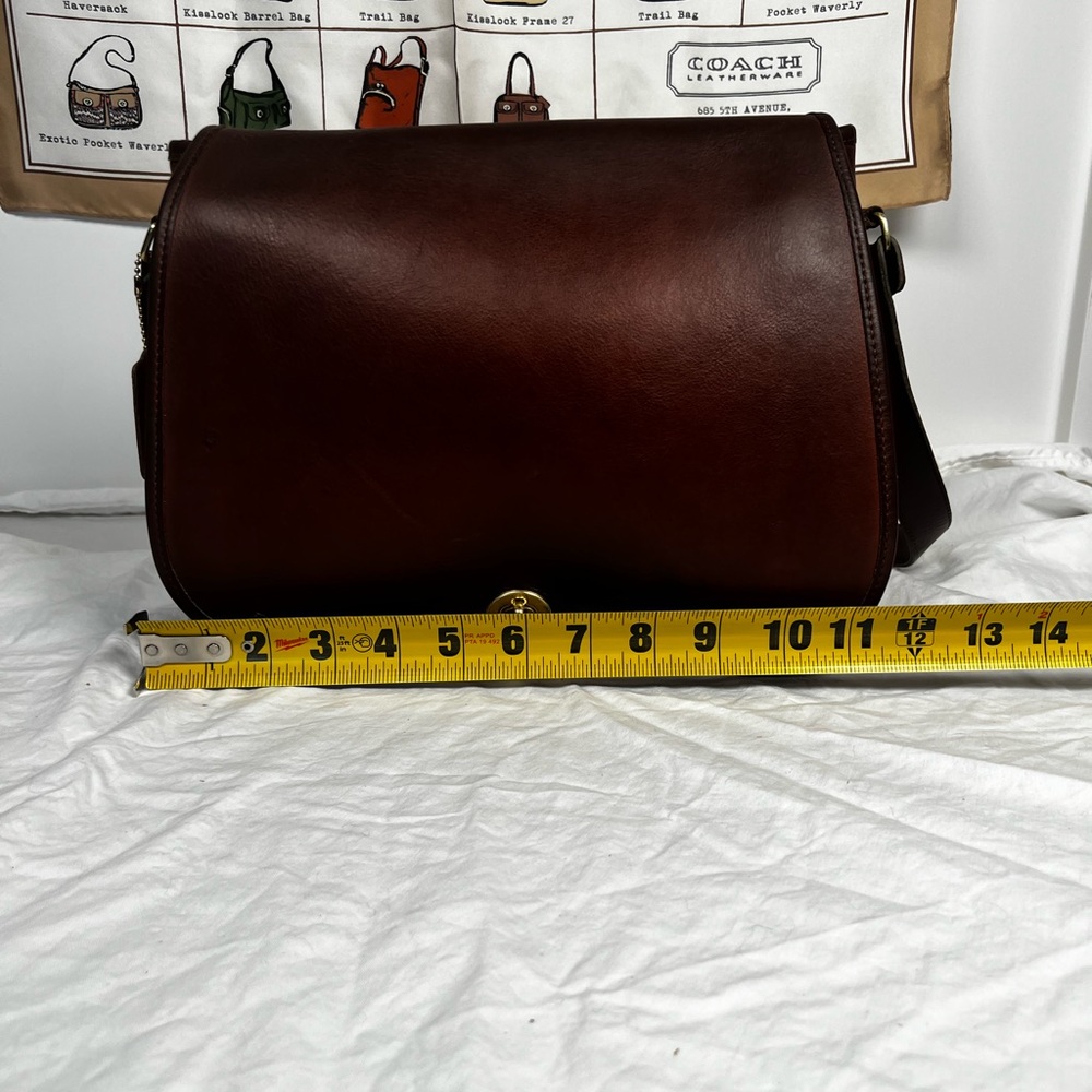 VINTAGE COACH Ranch Bag #9852 Mahogany Leather Made in USA Pre-1994 - Picture 12 of 16